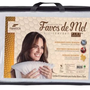 Travesseiro Fibrasca Favos de Mel Suporte Macio